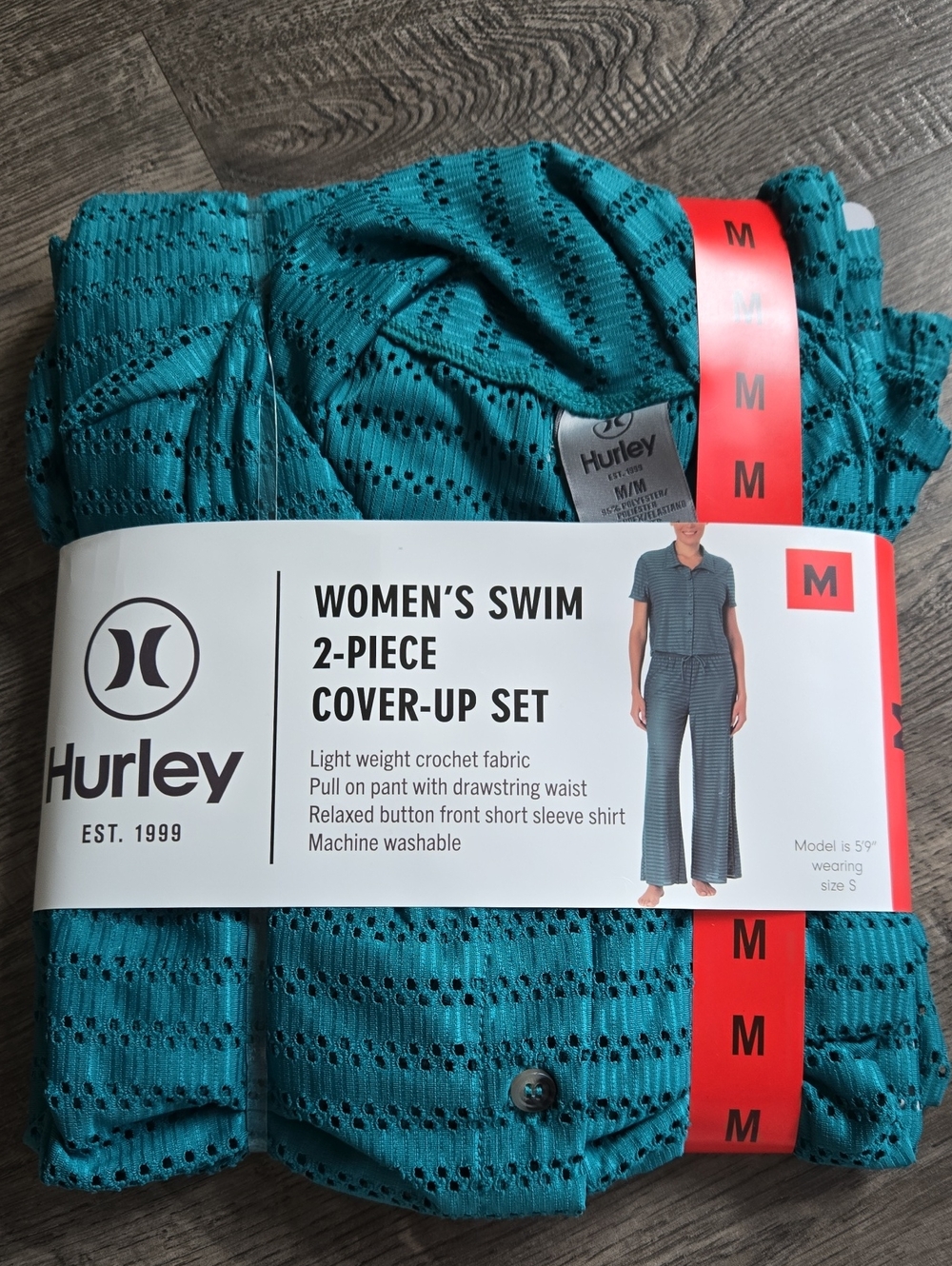 Hurley Teal Women's 2-Piece Swim Cover-Up Set